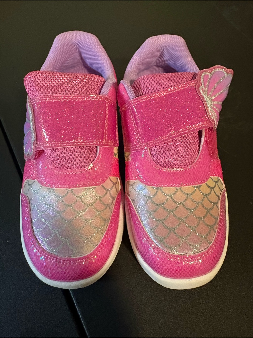 Dream Pairs Pink Glitter Mermaid Sneakers for Kids